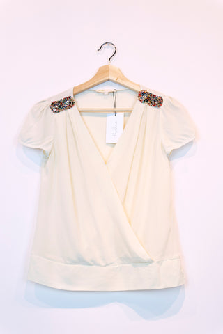 Top Maje - Boutique Popeline - Seconde main, Designers, Marques, Petits Prix - Consignation de vêtements et accessoires pour femmes - Friperie - Montréal, Plateau Mont-Royal