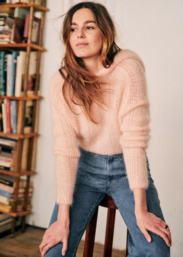 Theodore Jumper Sezane Pull Theodore SEZANE Gary Black Cotton